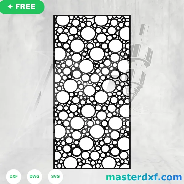 Overlapping Bubble Circles Free DXF File DXF File